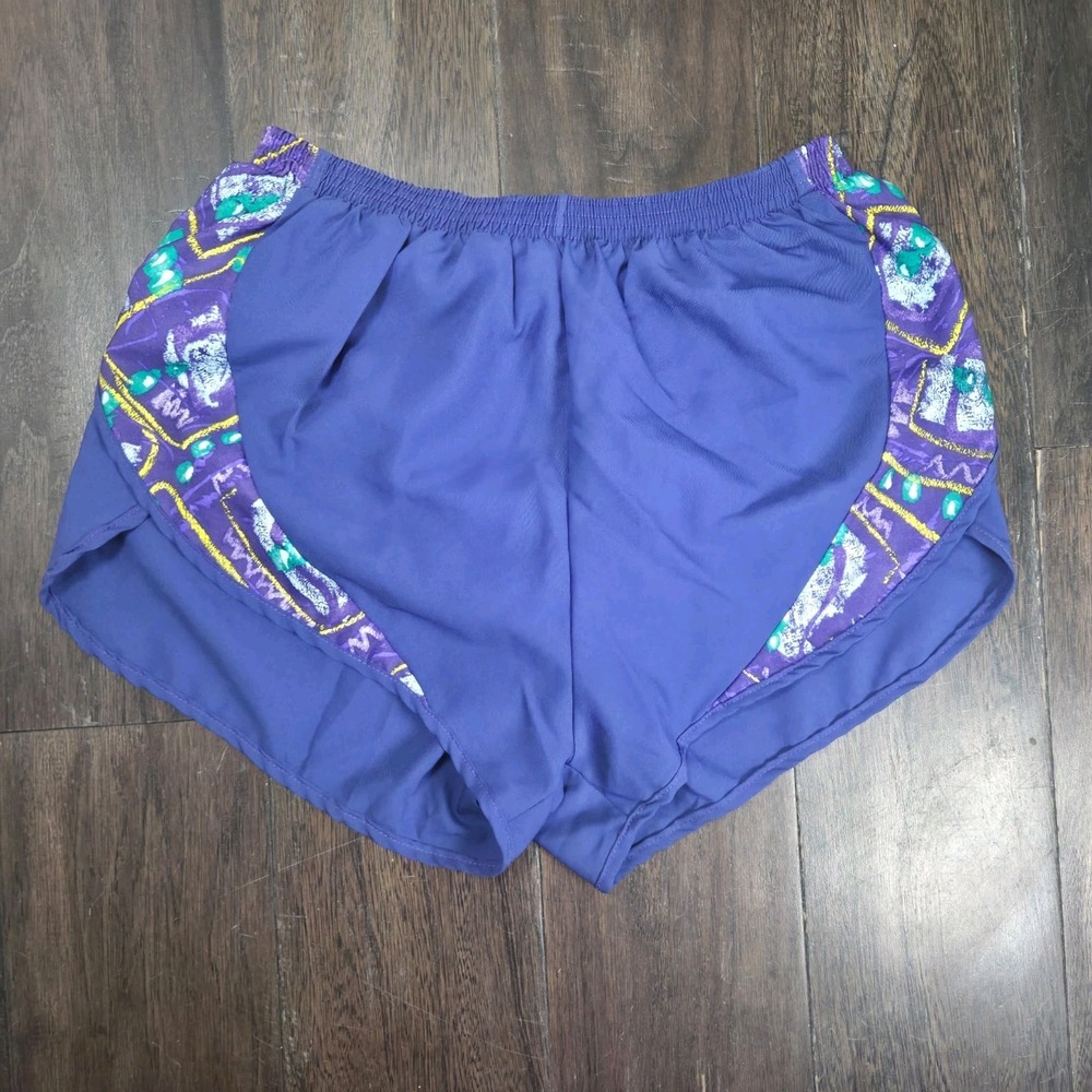 Vintage Best Of Times 80s 90s Sportswear Womens Med Purple Running Short Shorts